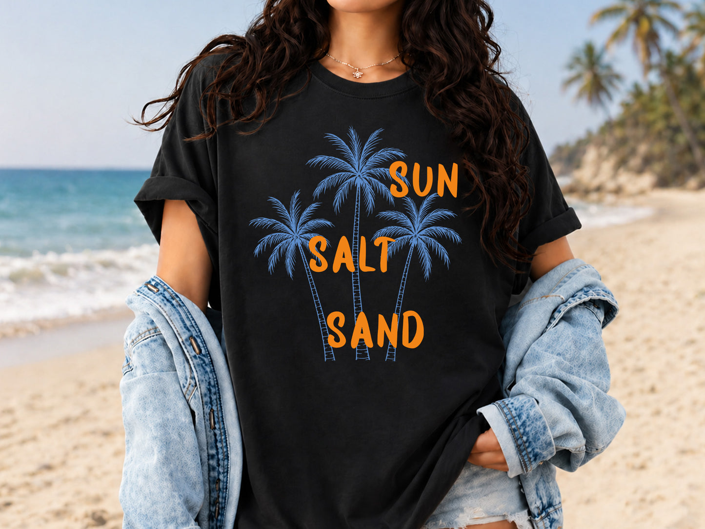 Sun Salt Sand, Coastal Summer Sublimation PNG