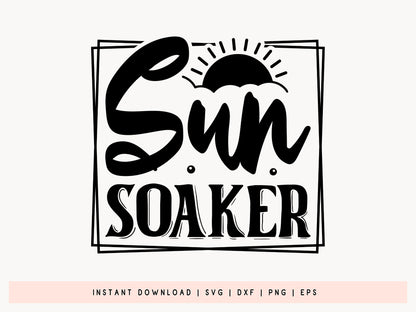 Sun Soaker, Beach SVG Vector