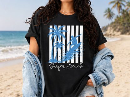 Surfer Beach, Coastal Summer PNG Sublimation