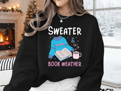 Sweater & Book Weather, Bookish Winter Sublimation