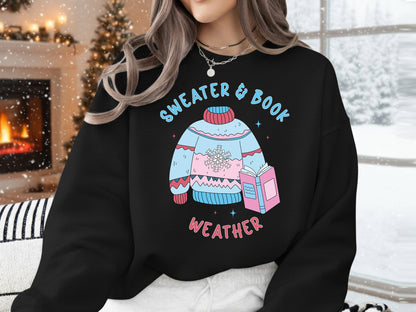 Sweater & Book Weather, Winter Bookish Sublimation