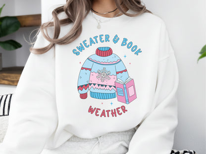 Sweater & Book Weather, Winter Bookish Sublimation