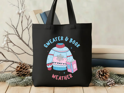 Sweater & Book Weather, Winter Bookish Sublimation