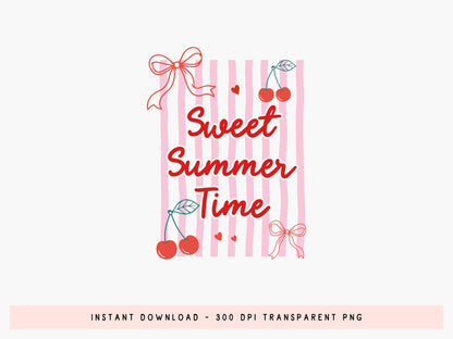 Sweet Summer Time Coastal Sublimation PNG