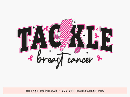 Tackle Breast Cancer Preppy Sublimation Design