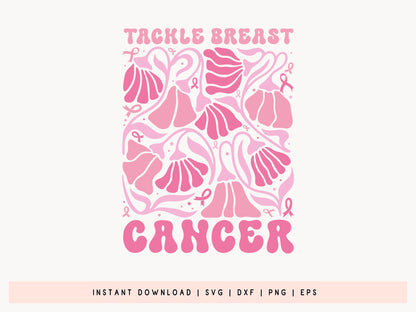 Tackle Breast Cancer SVG Boho Floral