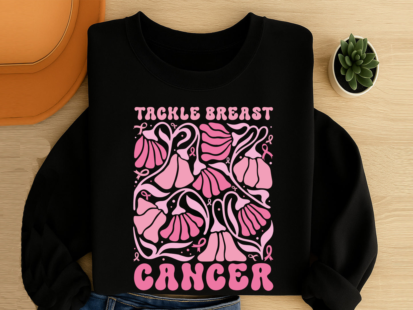 Tackle Breast Cancer SVG Boho Floral