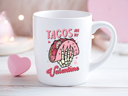 Tacos Are My Valentine Coquette Sublimation Design