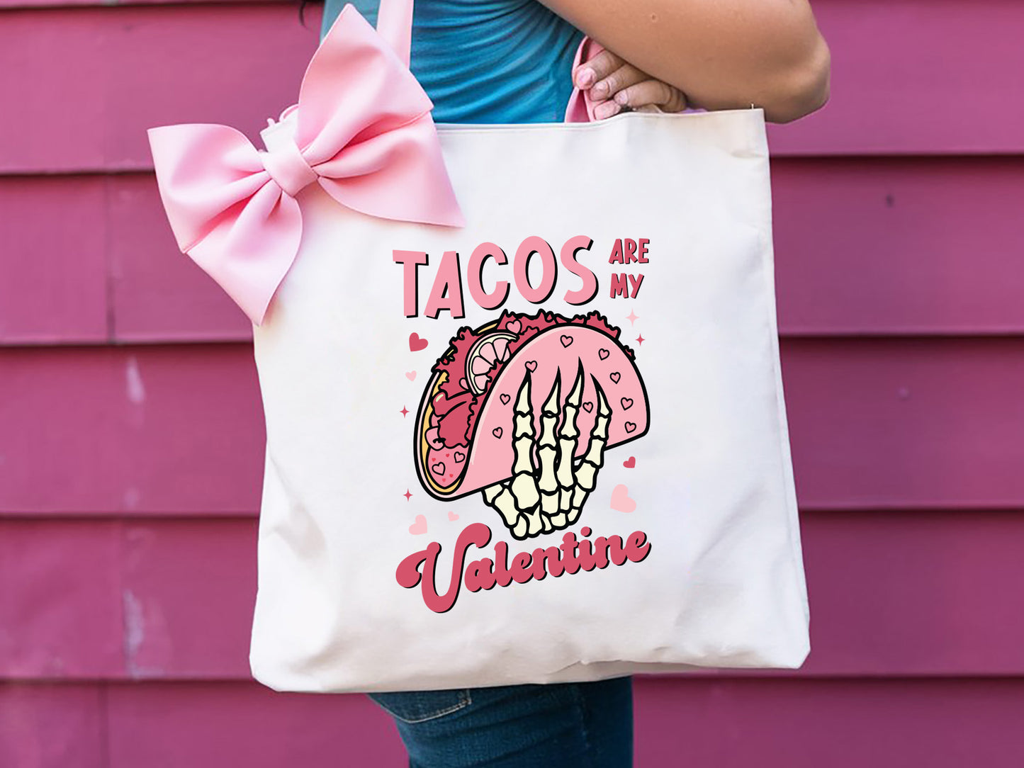 Tacos Are My Valentine Coquette Sublimation Design