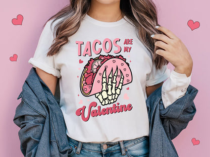 Tacos Are My Valentine Coquette Sublimation Design