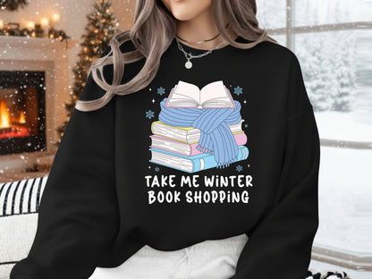 Take Me Winter Book Shopping PNG Sublimation