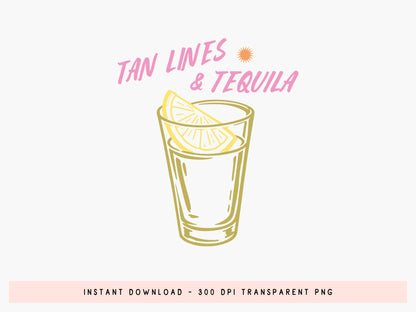 Tan Lines & Tequila - Coastal Summer PNG