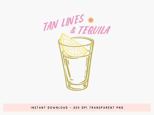 Tan Lines & Tequila - Coastal Summer PNG