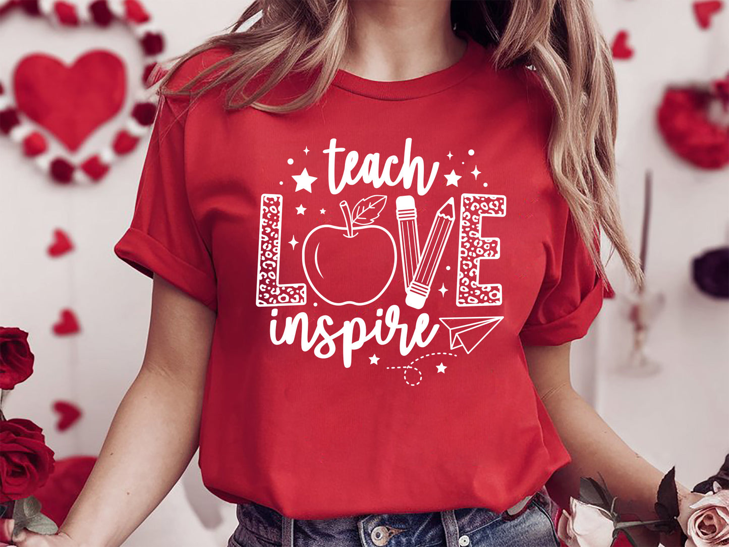 Teach Love Inspire - Valentine's Day Teacher SVG