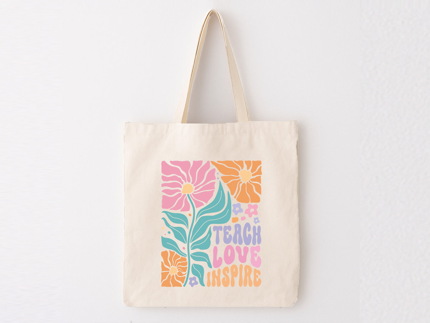 Teach Love Inspire, Boho Floral Teacher Day SVG