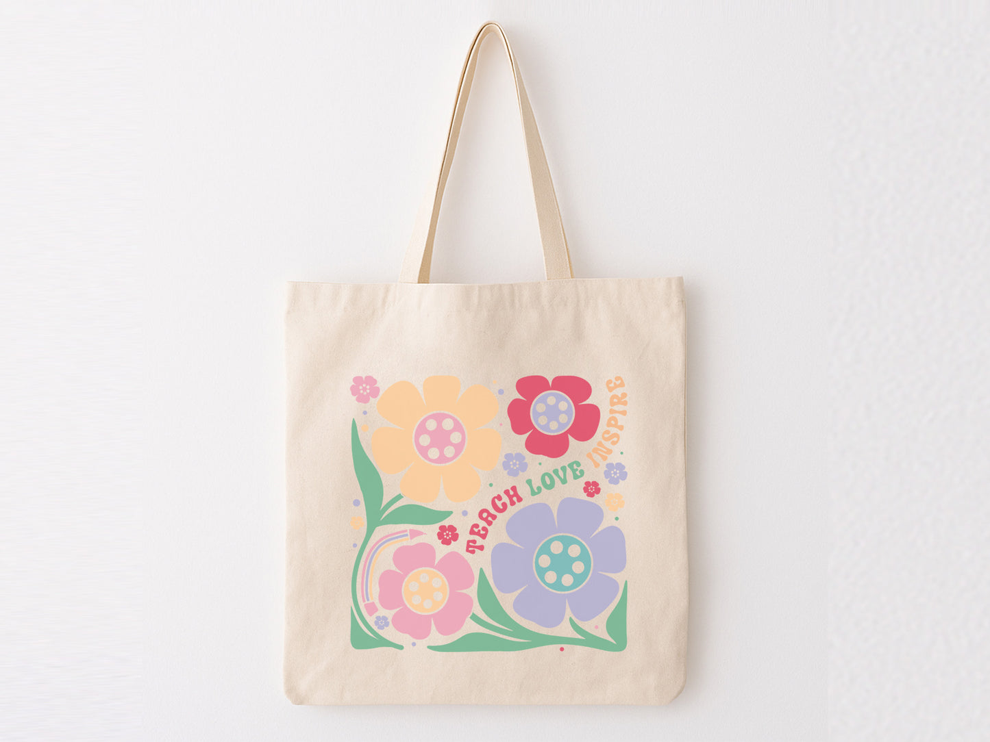 Teach Love Inspire, Cool Teacher Boho Floral SVG