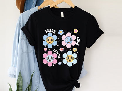 Teach Love Inspire, Groovy Teacher Sublimation