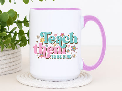 Teach Them to be Kind, Groovy Teacher PNG Sublimation