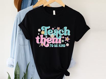 Teach Them to be Kind, Groovy Teacher PNG Sublimation