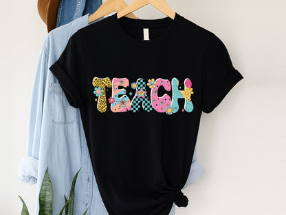 Teach, Groovy Teacher Gift Sublimation PNG