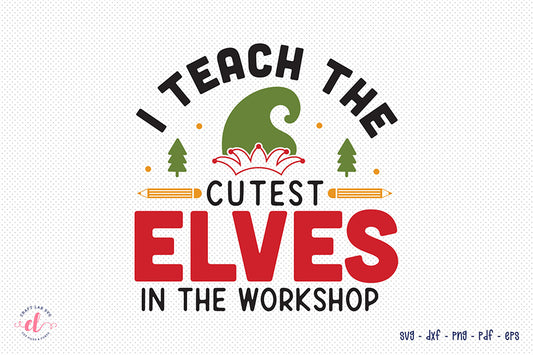 Teacher Christmas Shirt SVG Design