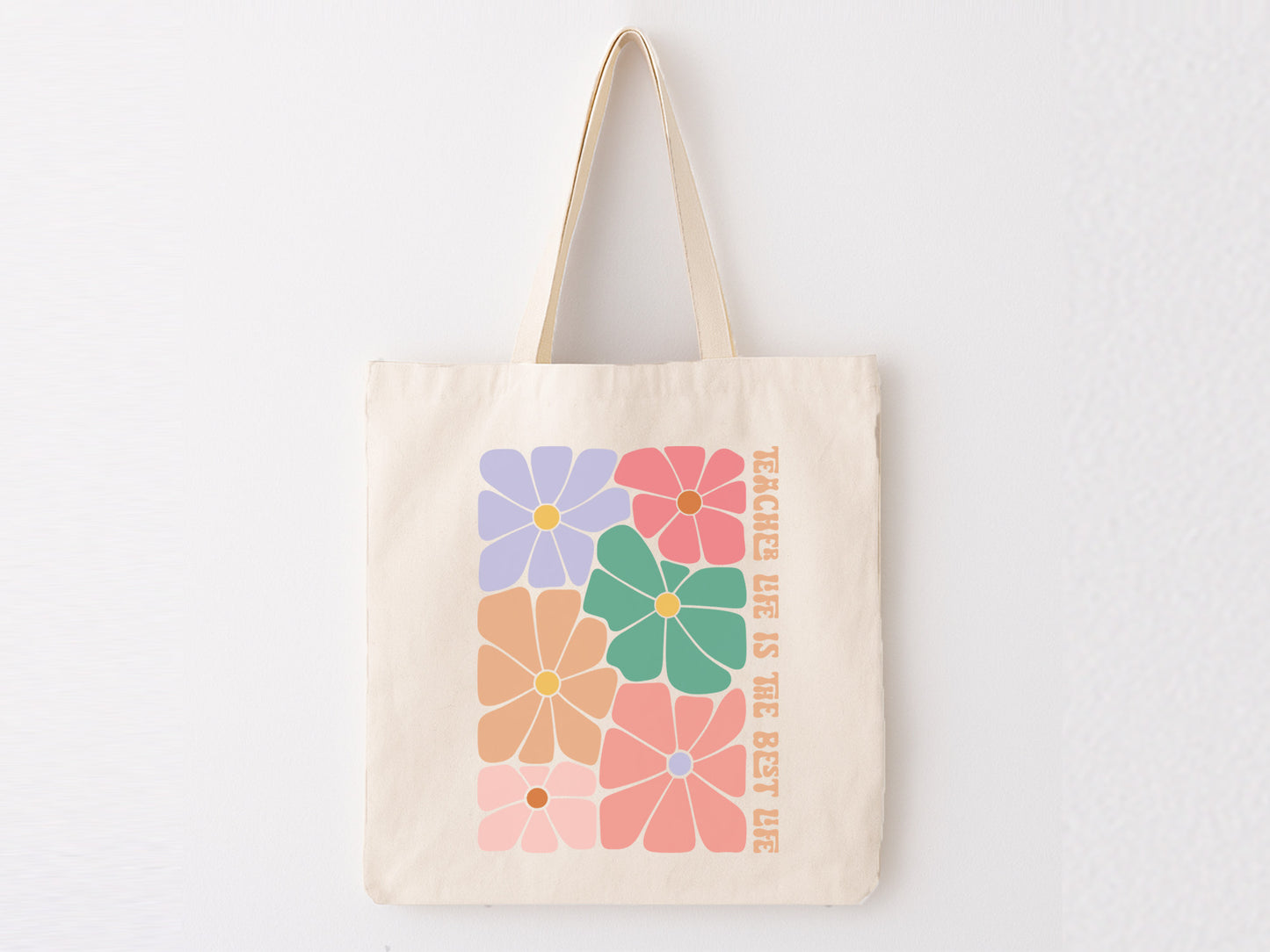 Teacher Life is the Best Life Boho Floral Quote SVG
