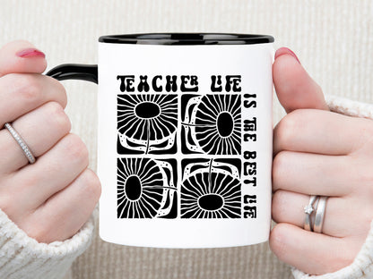 Teacher Life is the Best Life Boho Flower SVG