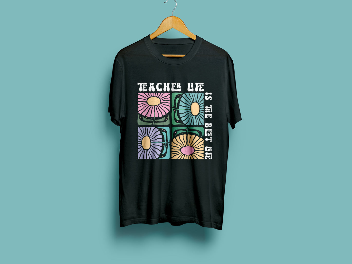 Teacher Life is the Best Life Boho Flower SVG