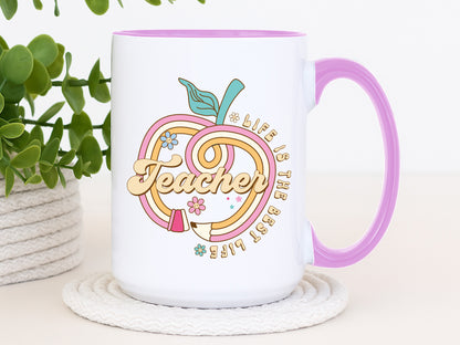 Teacher Life is the Best Life Groovy Sublimation