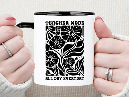 Teacher Mode All Day Everyday Boho Floral SVG Design