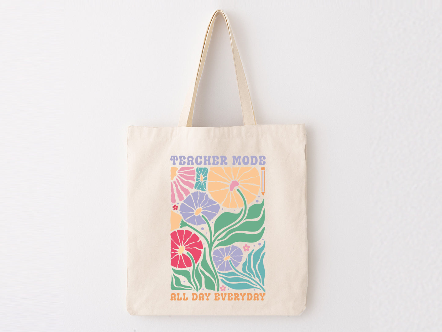 Teacher Mode All Day Everyday Boho Floral SVG Design