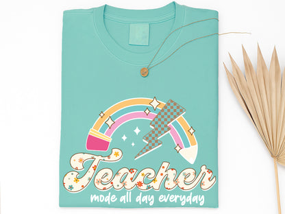 Teacher Mode All Day Everyday Groovy Sublimation