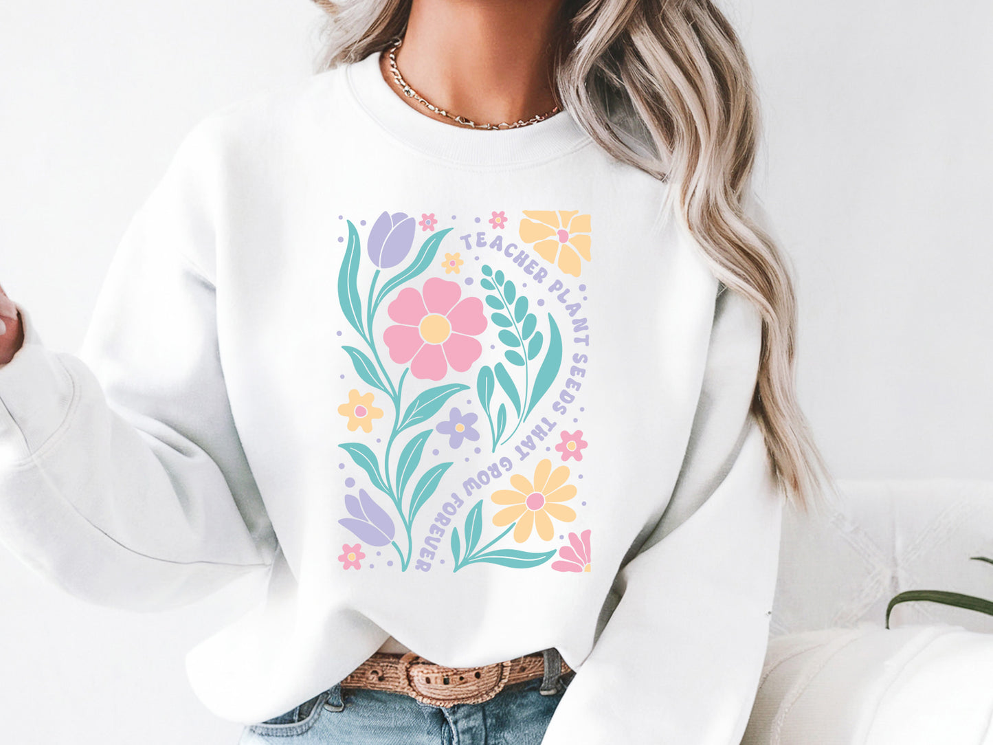 Teachers Plant Seeds That Grow Forever SVG Boho Floral