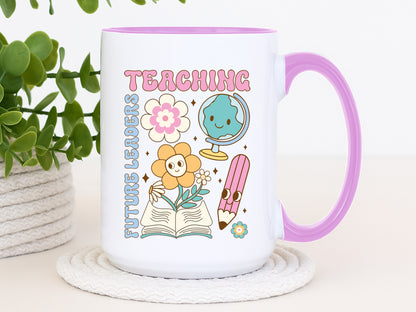 Teaching Future Leaders, Groovy Teacher Sublimation PNG