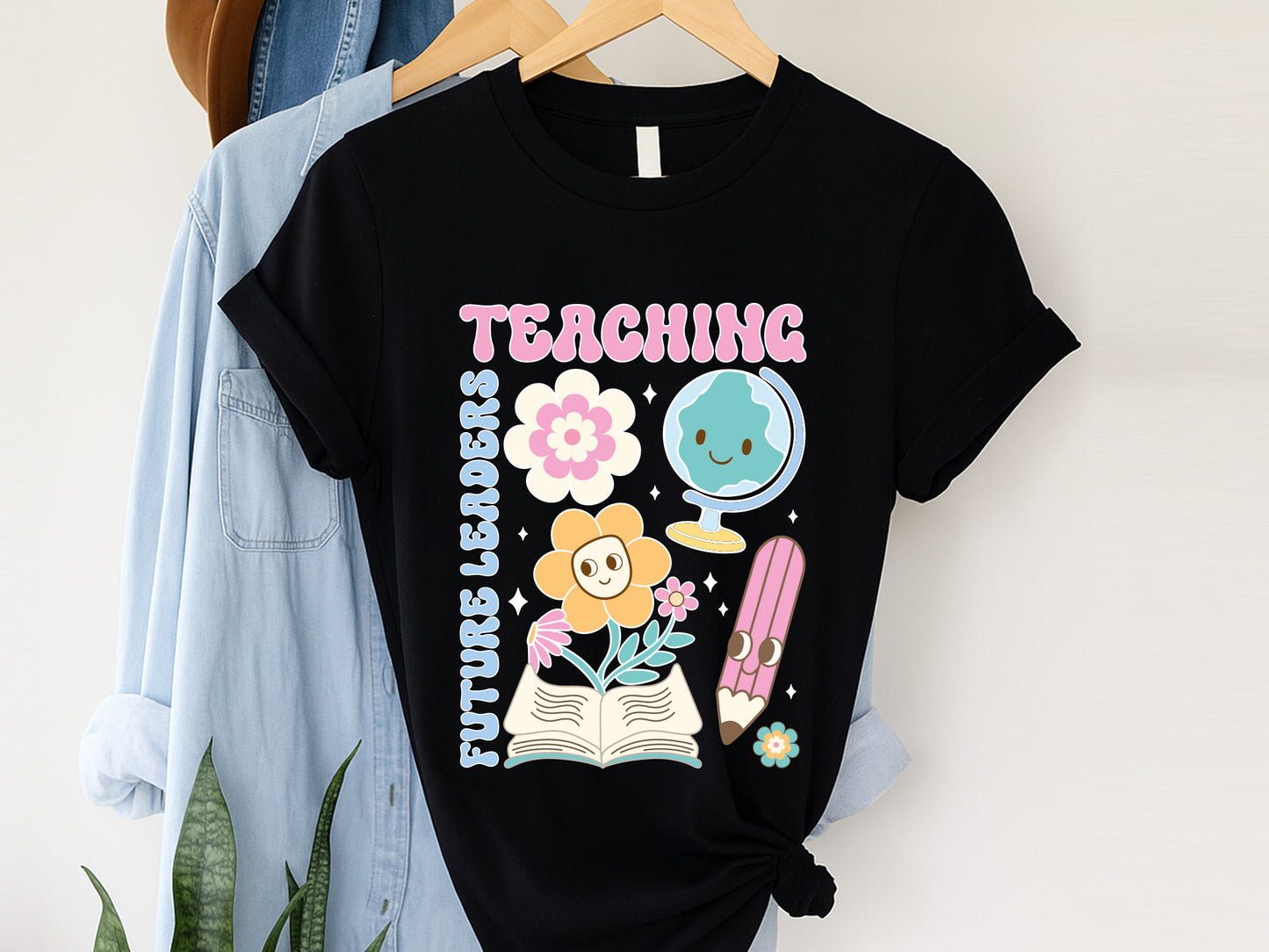 Teaching Future Leaders, Groovy Teacher Sublimation PNG