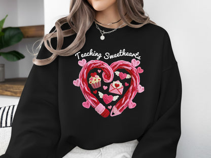 Teaching Sweethearts, Faux Yarn Teacher Valentine PNG