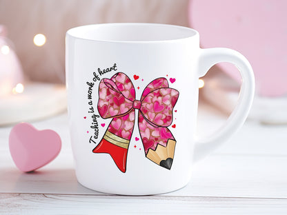 Teaching is a Work of Heart, Preppy Valentine Teacher PNG