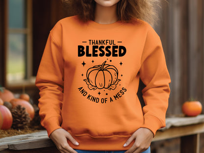 Thankful Blessed and Kind of a Mess - Thanksgiving SVG