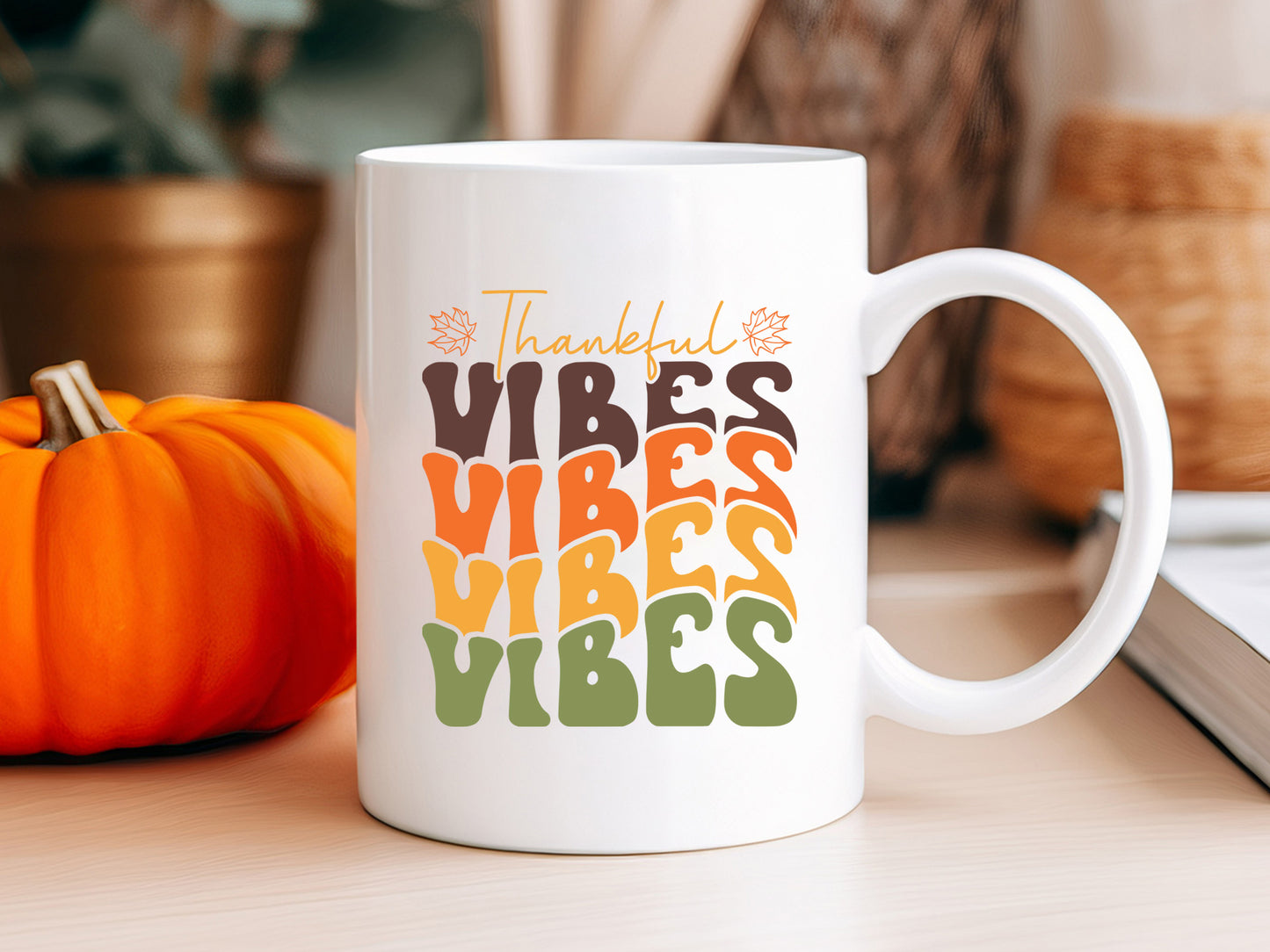 Thankful Vibes - Retro Thanksgiving SVG