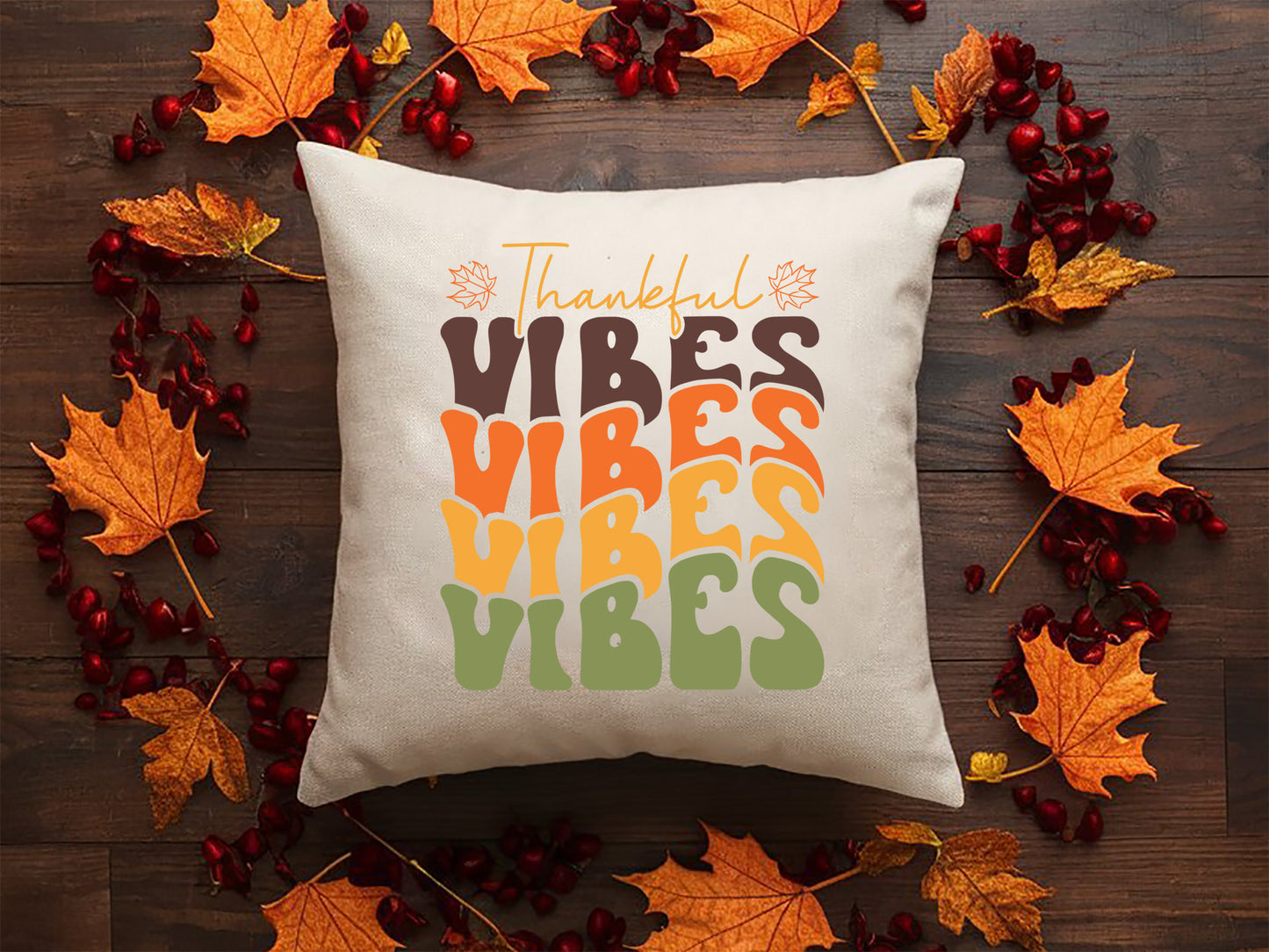 Thankful Vibes - Retro Thanksgiving SVG