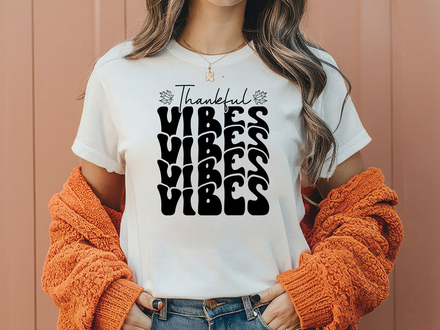 Thankful Vibes - Retro Thanksgiving SVG