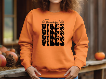 Thankful Vibes - Retro Thanksgiving SVG