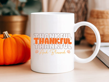 Thankful and Blessed - Handcrafted Thanksgiving SVG