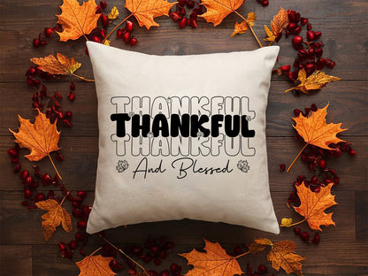 Thankful and Blessed - Handcrafted Thanksgiving SVG