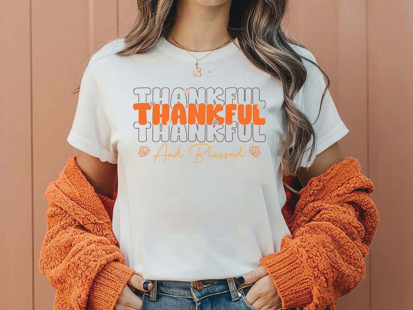 Thankful and Blessed - Handcrafted Thanksgiving SVG