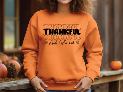 Thankful and Blessed - Handcrafted Thanksgiving SVG