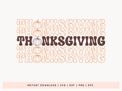 Thanksgiving Retro SVG Cut File