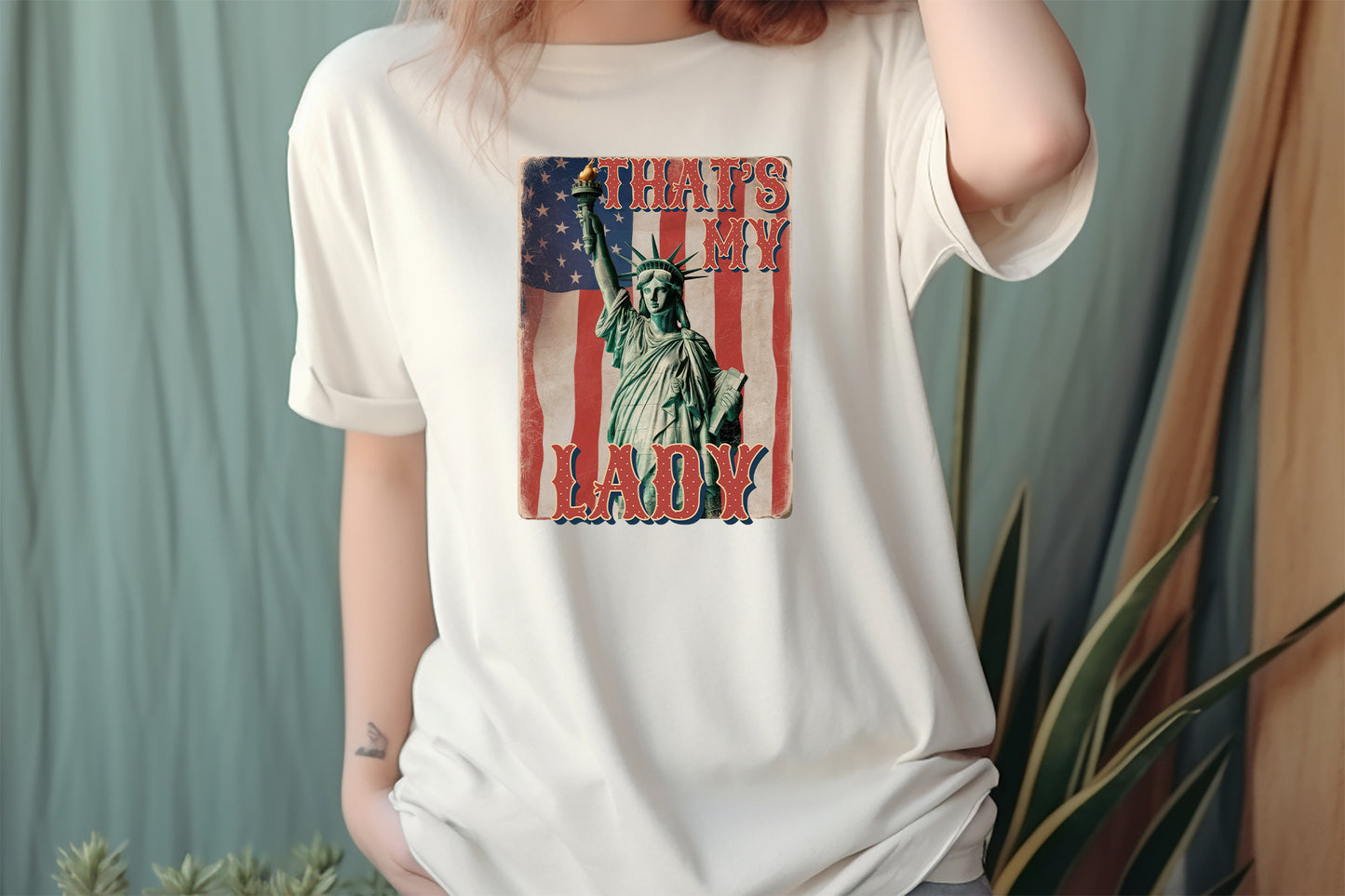 That's My Lady, 4th of July Statue Sublimation