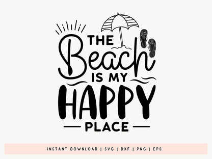 The Beach is My Happy Place SVG Design