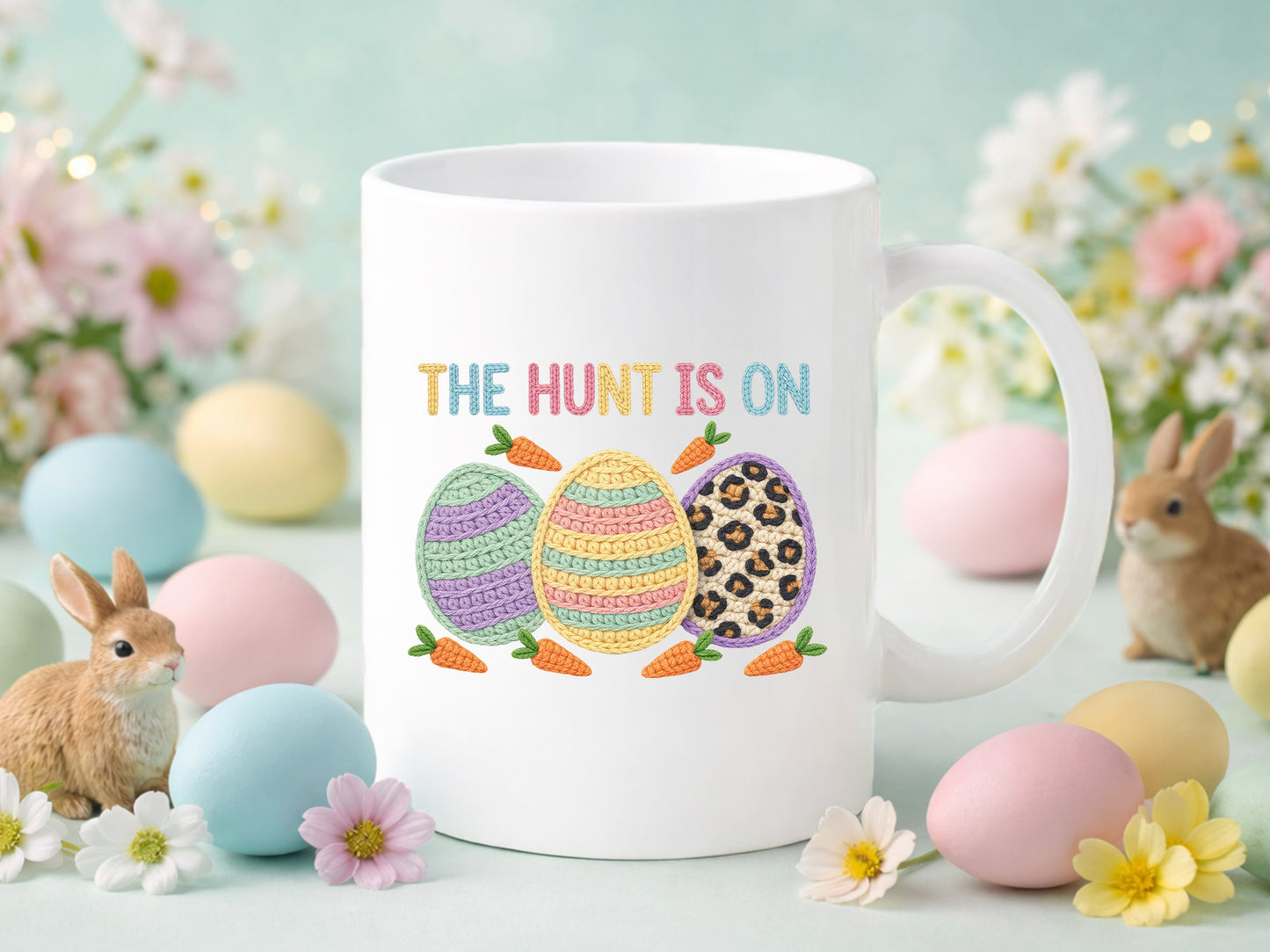 The Hunt is On, Faux Easter Egg Sublimation PNG